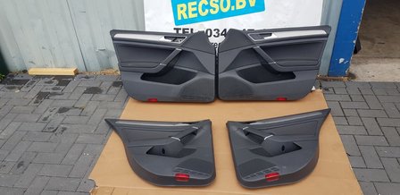 VW Golf 7 R GTI GTD deurpaneel SET Leer Leder Zwart met verlichting