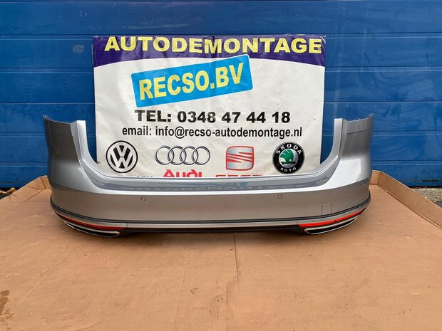 Passat B8 Alltrack achterbumper 6PDC LB7S Silver 3G9807421A