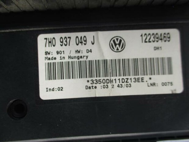 Transporter On-board computer Volkswagen 7H0937049J