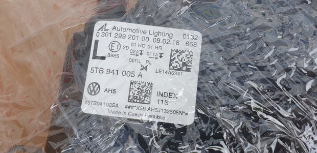 VW Touran 5T Halogeen Koplamp Links Orgineel 5TB941005A