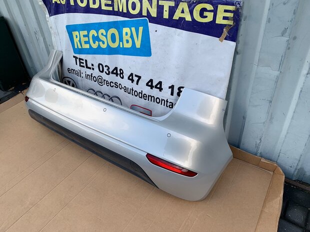 Golf 6 plus facelift achterbumper 4x pdc Silver LR7L Leaf P5