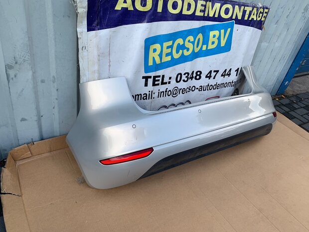 Golf 6 plus facelift achterbumper 4x pdc Silver LR7L Leaf P5