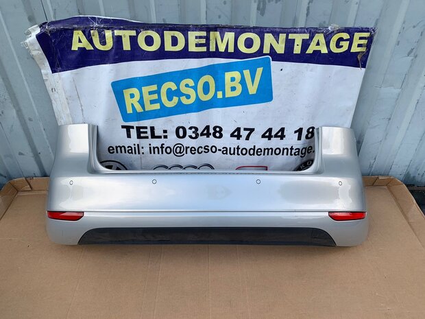 Golf 6 plus facelift achterbumper 4x pdc Silver LR7L Leaf P5