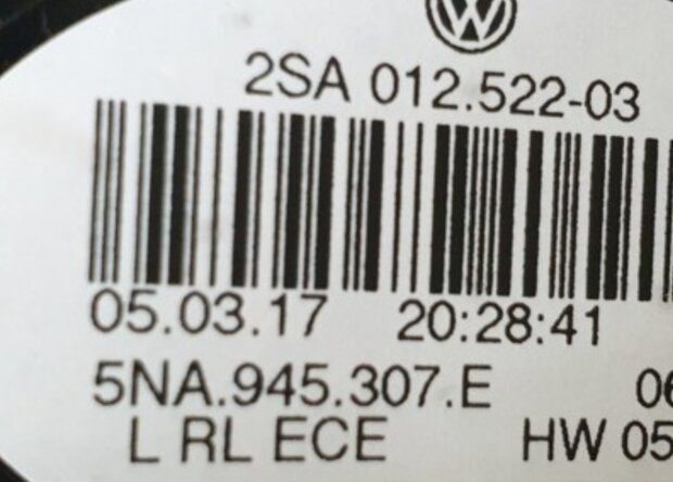  VW Tiguan R-Line Led achterlicht Links binnen 5NA945307E