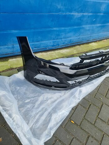VW Polo 2G Voorbumper nieuw 6x pdc gaten zwart metallic LC9X