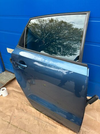 Vw Polo 6R 6C Deur Rechts achter Portier blauw