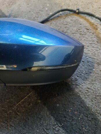 vw polo 6C Buitenspiegel links LD5L blauw