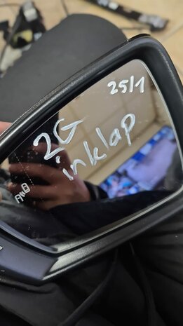 VW Polo 2G Spiegel Buitenspiegel Inklapbare side links zwart