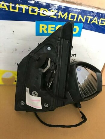 Polo 6R buitenspiegel rechts handmatig plastic zwart