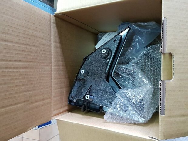 Geschikt voor T5 Transporter GP Buitenspiegel in primer rechts elektrisch inklapbaar