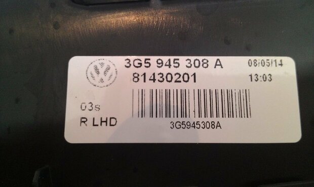 Achterlicht Passat B8 Sedan Rechts binnen LED 3G5945308A
