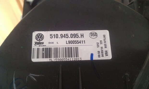 achterlichten, Golf Sportsvan Links 510945095H