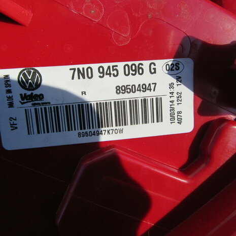 Sharan 2015 Rechts achterlicht 7N0945096G