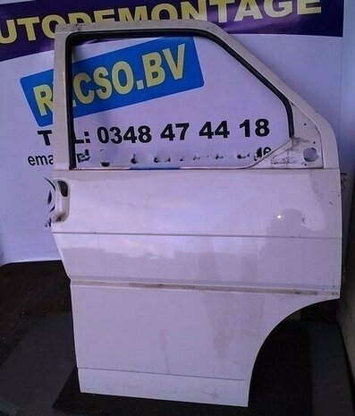 deur portier T4 Transporter rechts voor wit R902 kaal