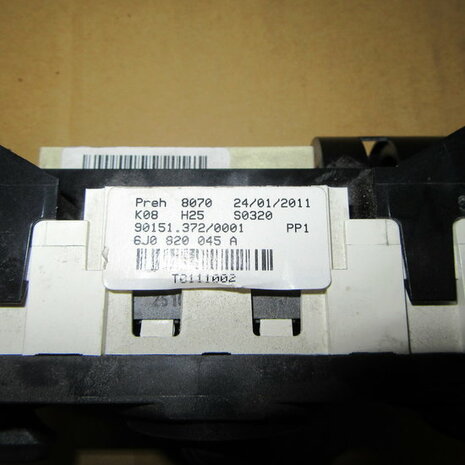 Ibiza 6J Kachel bedieningspaneel airco 6J0820045A