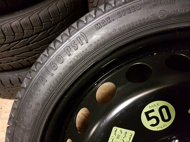 A4 A5 reservewiel thuiskomer 8K0601027D 19 inch