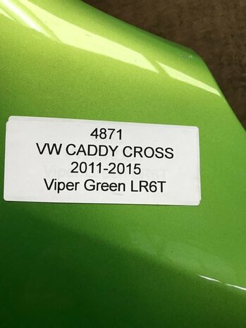 Caddy cross spatscherm 2011-2015 Viper Green LR6T