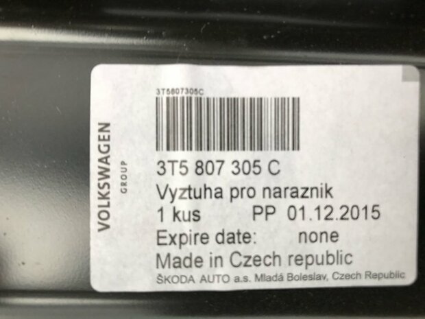 Superb Achterbumperbalk Balk Nieuw 3T5807305C