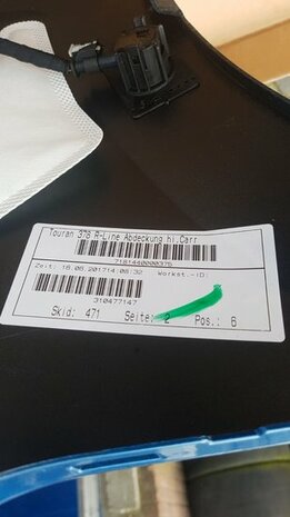 Achterbumper Touran R Line 5T 6X PDC Blauw LD5J