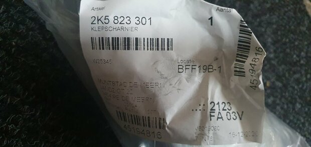Caddy Motorkap Scharnier L R 2K5823302 2K5823301