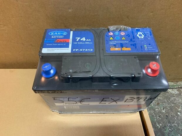 KAR S AUTO ACCU 12 VOLT 74 AH TYPE FP 57412 Nieuw