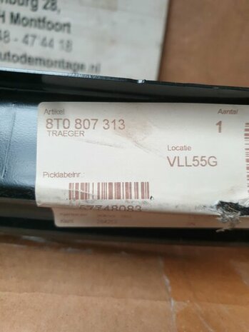 A5 8T Sportback Bumperbalk Achterzijde 8T0807313