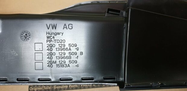 Polo 2G luchtgeleider 2Q0129509A