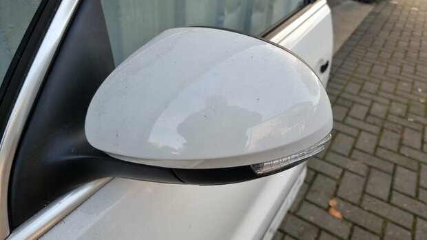 Tiguan 5N0 2010 Buitenspiegel links inklap Wit