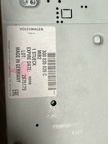 Golf 7 Passat Tiguan Touran Discover Pro 3G0035020C