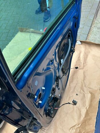 Polo 6R 6C Deur Rechts achter Portier blauw LD5L