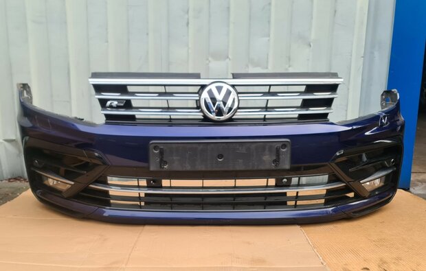 Tiguan R Line Voorbumper 6x pdc Atlantic Blue LC5B 5NA807221B