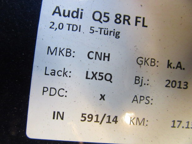 Audi Q5 8R FL 2013 achterklep koffer klep LX5Q