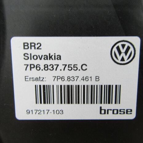 VW Touareg Ruitmechaniek bediening Links Voor 7P6837755C