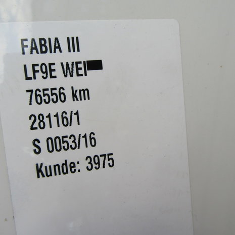 Skoda Fabia 3 Hemel Hemelbekleding 6V9867501S