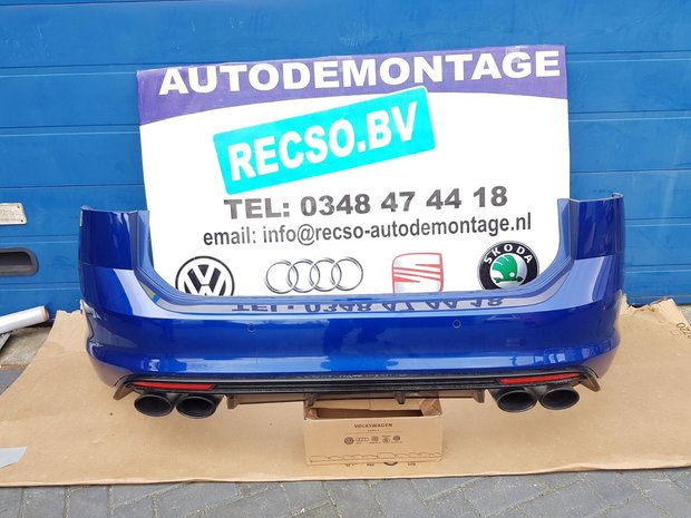 VW Golf 7 R Variant Achterbumper bumper 4x PDC Lapize Blue Blauw LD5K