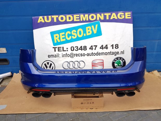 VW Golf 7 R Variant Achterbumper bumper 4x PDC Lapize Blue Blauw LD5K