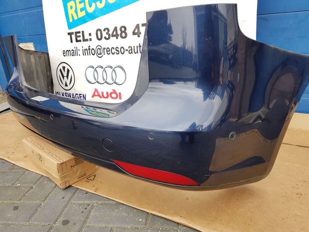 VW Touran 2011   Achterbumper Bumper blauw LH5X 4x PDC