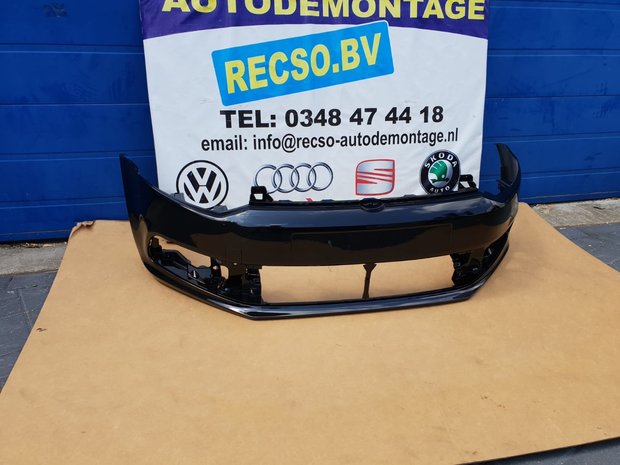 VW Polo 6C Voorbumper bumper Nieuw Zwart Metallic  LC9X