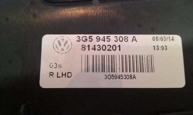 Achterlicht Passat B8 Sedan Rechts binnen LED 3G5945308A