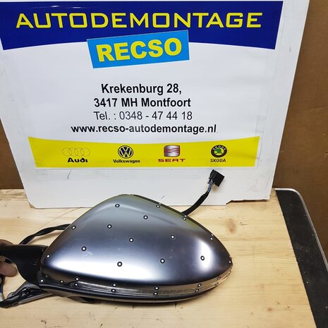 VW Golf 7 buitenspiegel Links Voor met chroom Kap 