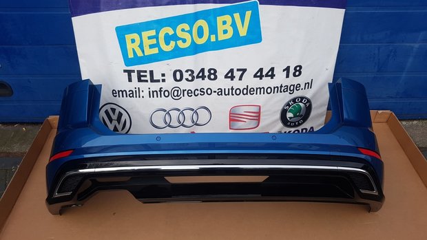 Achterbumper Touran R-Line 5T 6X PDC Blauw LD5J