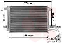 VW Caddy 10-15 Airco CONDENSOR MET DROGER 1K0820411Q VW Caddy 10-15 Airco CONDENSOR MET DROGER 1K0820411Q