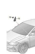 Polo 2G Driehoek boven spatbord links 2G0853273A