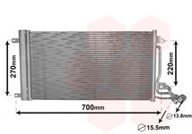 Geschikt voor Polo 6R A1 Airco Condensor 