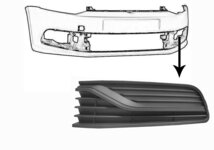 Geschikt voor Polo 6C Bumpergrill mistlamp Links