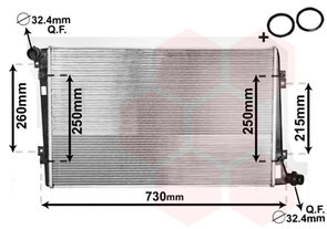 VW caddy golf  Radiateur 1.9 TDI  1K0121251AK