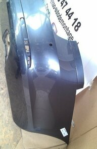 achterbumper Octavia 2011 blauw grijs krasjes