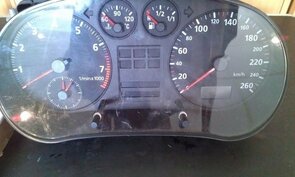 , A3 km teller klok dashboard 97-2000