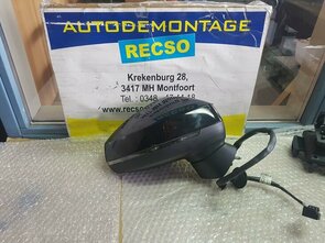 A3 8V Buitenspiegel Rechts Voor Zwart Metallic