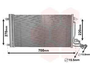 Geschikt voor Polo 6R A1 Airco Condensor 